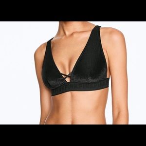 Velvet Bralette by Pink size L